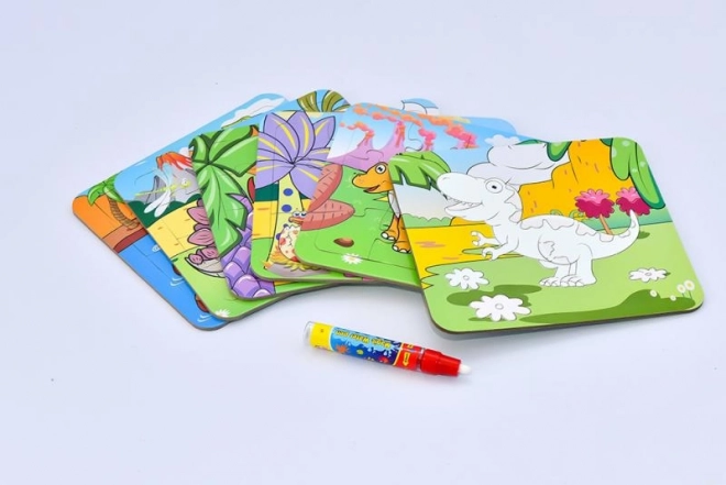 Mac Toys Puzzel Dinosauriërs met Waterverven