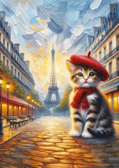 Puzzel Kattenkunstenaar in Parijs 260 stukjes
