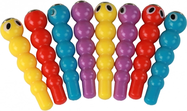 Gekleurde wormpjes voor zintuiglijke stimulatie