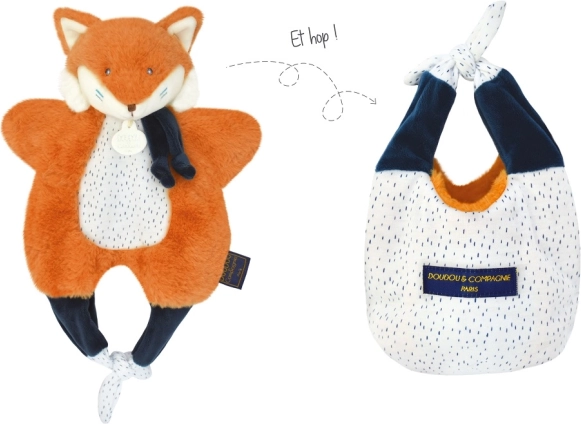 Doudou Fox in a Bag 3-in-1, 30 cm
