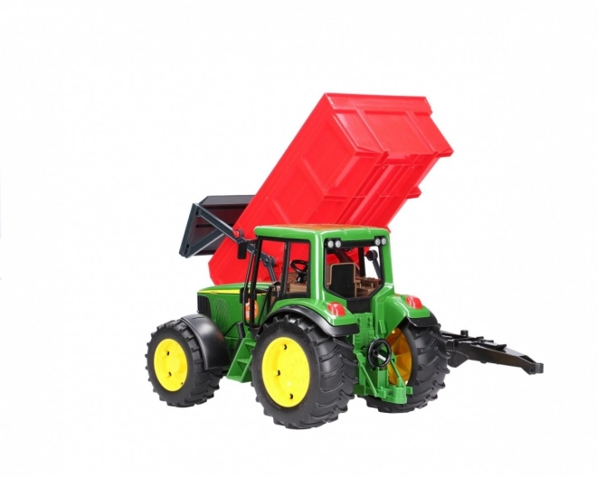 Bruder Trekker John Deere met kiepende aanhanger