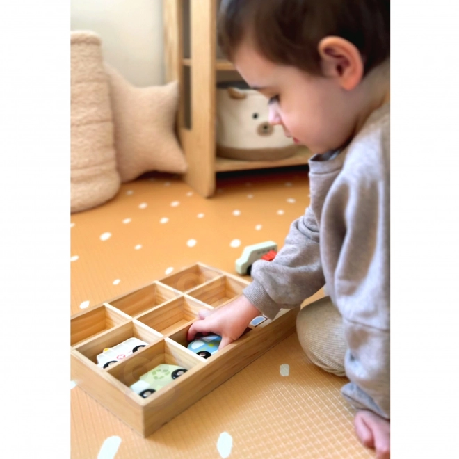 Wooden Vehicle and Road Sign Set for Kids