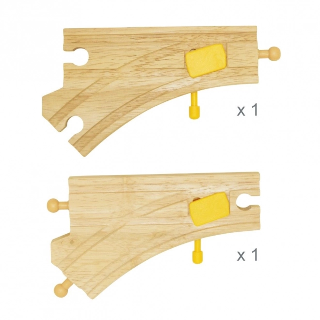 Houten Wissels voor Treinbanen Bigjigs Rail 2 stuks