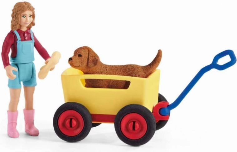 Chariot à tirer avec roues fonctionnelles