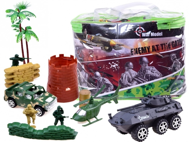 Großes Militärspielset mit Panzern und Soldaten