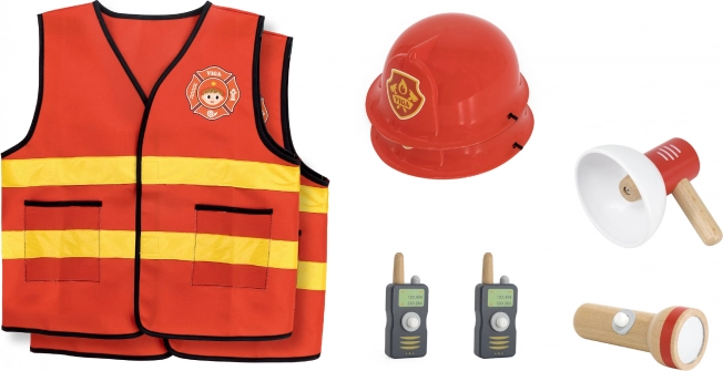 VIGA Children's Firefighter Set with Costume and Accessories