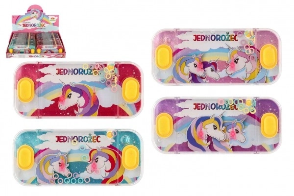 Waterpuzzelspel 15,5x7cm plastic eenhoorn 4 soorten 24 stuks in doos
