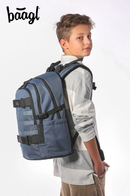 Set Schulranzen Skate Dust Blue: Rucksack, Federmäppchen, Sporttasche