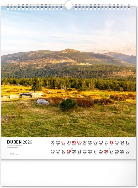 Wall Calendar Krkonoše 2026