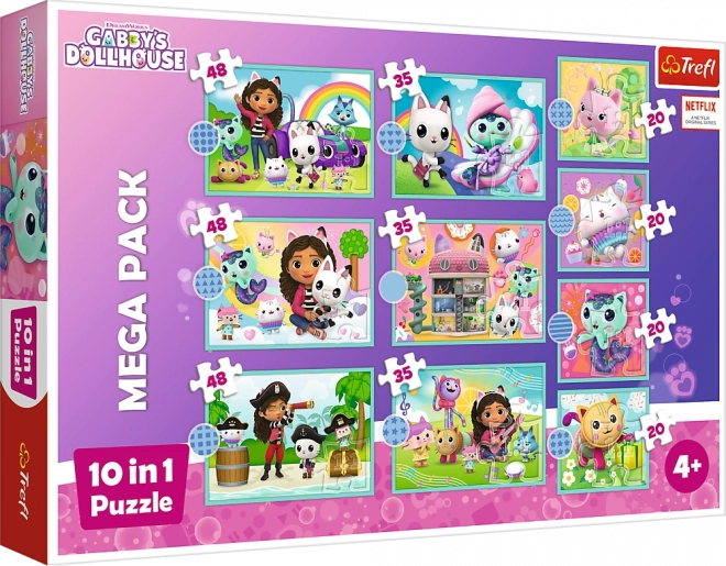 Trefl Puzzle Pro Enfants La Maison des Chats de Gabby 10 en 1