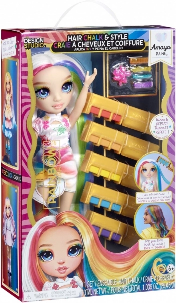 Poupée Rainbow High avec craies pour cheveux