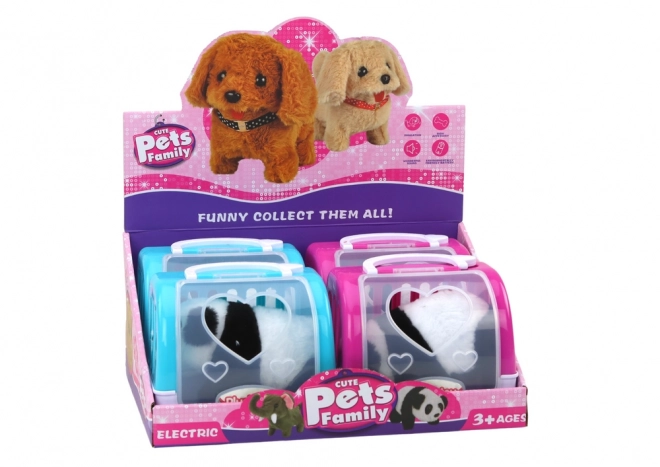 Interactieve pluchen panda in de kleur Transporter Pink Blue