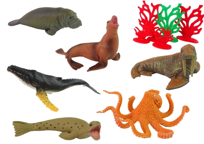 Zeebewoners Set vis Figuren in doos Accessoires 24 st.