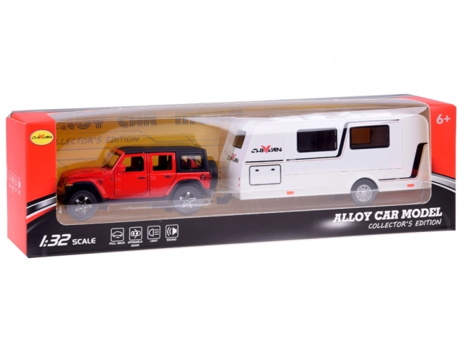 Off-road SUV Toy with Camping Trailer