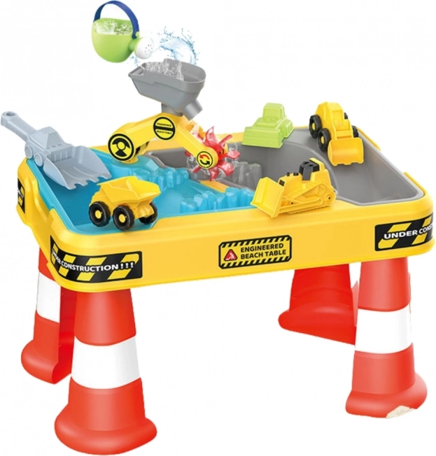 Woopie Water and Sand Table 2-in-1 Construction Play Surface with 4 Cars 12el.
