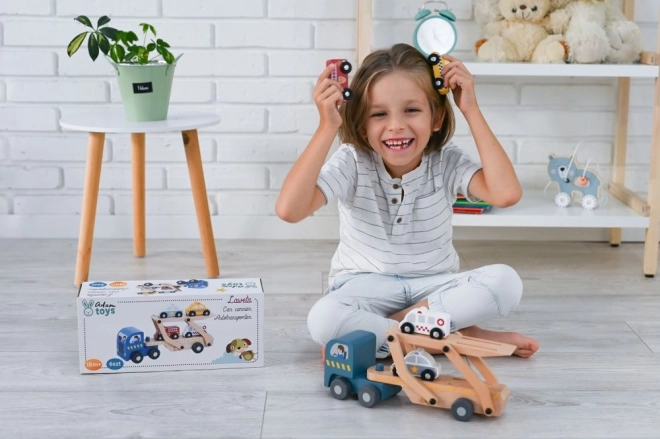 Caravan met reddingsvoertuigen