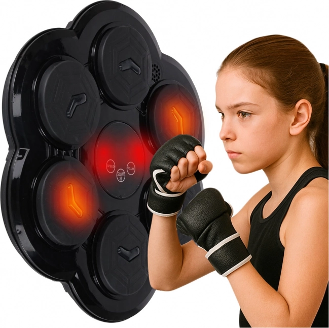Wall-Mounted Boxing Trainer with LED, Bluetooth and USB