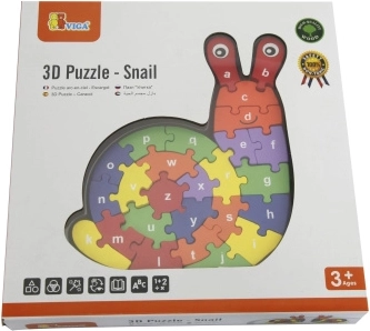 Puzzle 3D Escargot avec alphabet