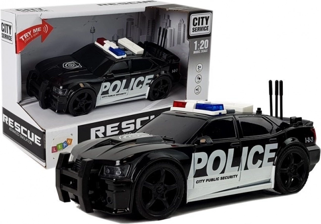 Politiewagen met opwindmotor, licht en geluid 1:20