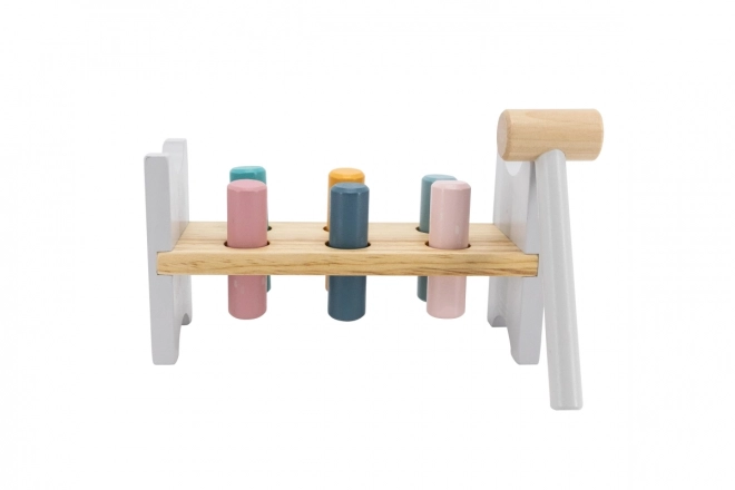VIGA PolarB Holzbank mit Hammer – Montessori-Spielzeug