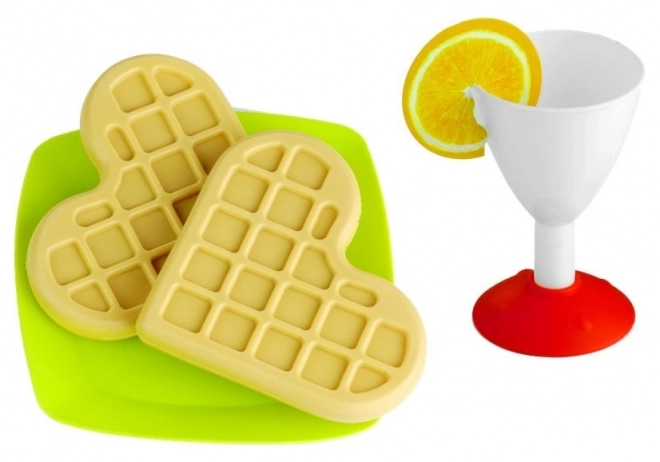 Speelkeuken met plastic eten
