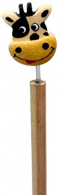 Holzstift mit Kuhkopf