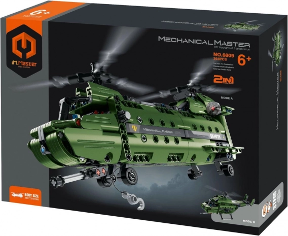 im.master hélicoptère mécanique 2-en-1 – kit de construction 393 pièces