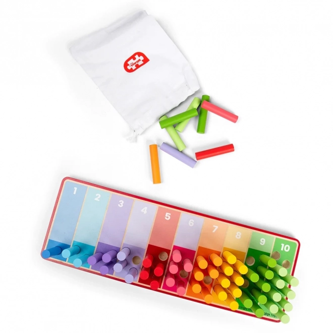 Regenbogen-Rechenstäbchen für Kinder