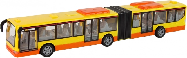 Remotely Controlled Articulated City Bus in Orange Color