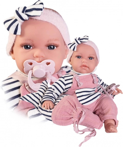 Realistic Baby Doll Antonio Juan Toneta with Sounds and Soft Fabric Body - 34 cm