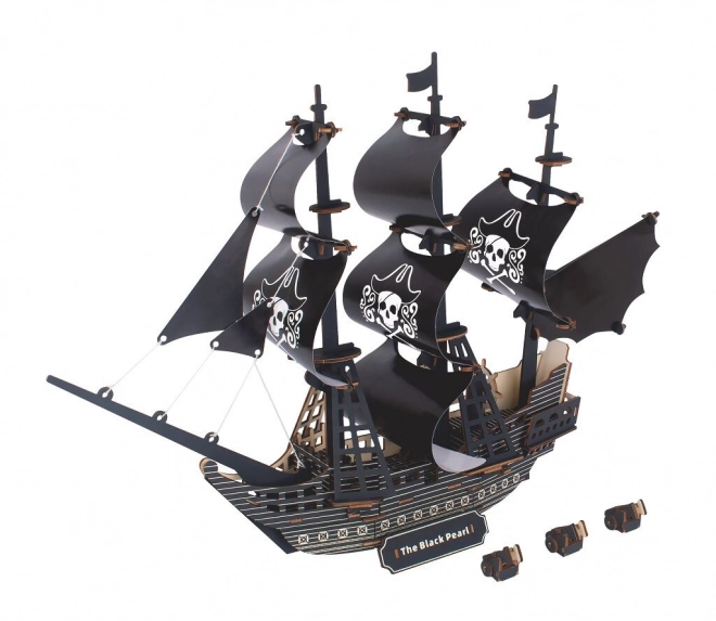 Houten 3D-puzzel Piratenschip Zwarte Parel