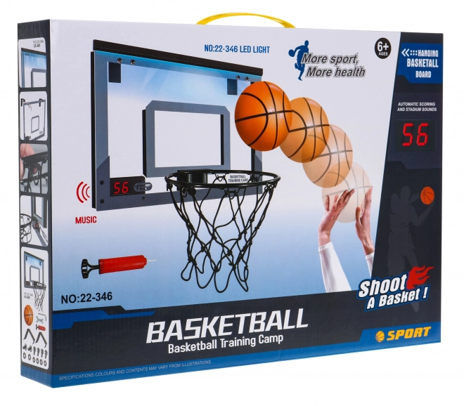 Interactieve basketbalspeelset voor kinderen 6+ met bord en teller