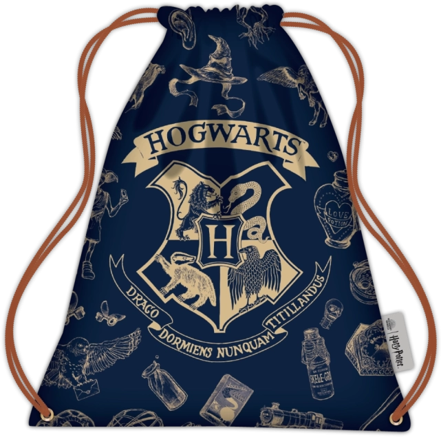 Harry Potter trekkoordzak marineblauw en goud