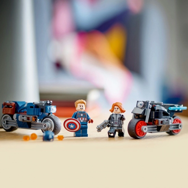 Lego Marvel Motorfietsen Zwarte Weduwe en Captain America