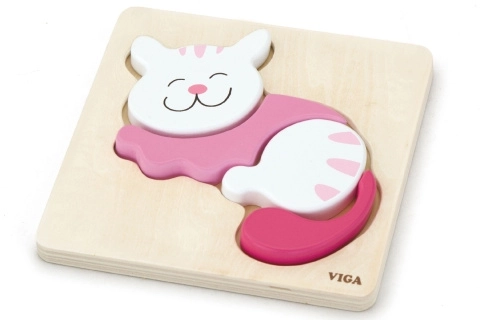 Houten puzzel voor de kleintjes - kat