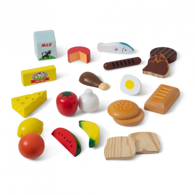 Nourriture en bois - 4 types en boîtes