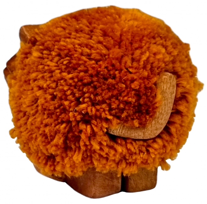 Holzfigur mit Bommel Katze für Kinder