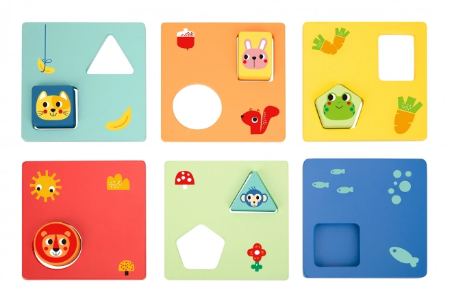 Puzzle Montessori formes et couleurs avec animaux
