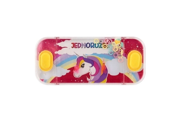 Waterpuzzelspel 15,5x7cm plastic eenhoorn 4 soorten 24 stuks in doos
