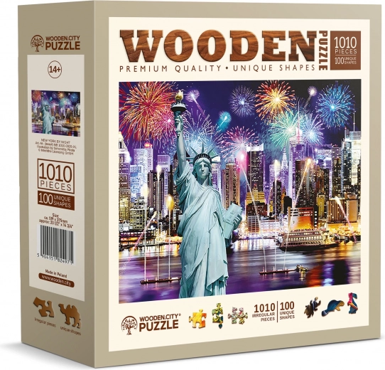 WOODEN CITY Wooden Puzzle Night New York 1010 pieces