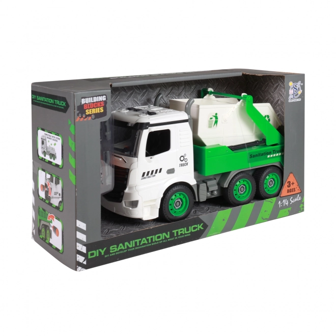 Screw-on container truck with lights and sounds