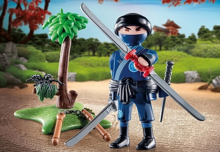 Action ninja with realistic equipment
