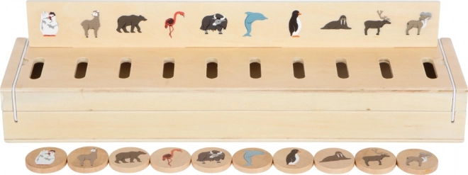Kleine voet Plaatjes-inleg puzzel sorteren
