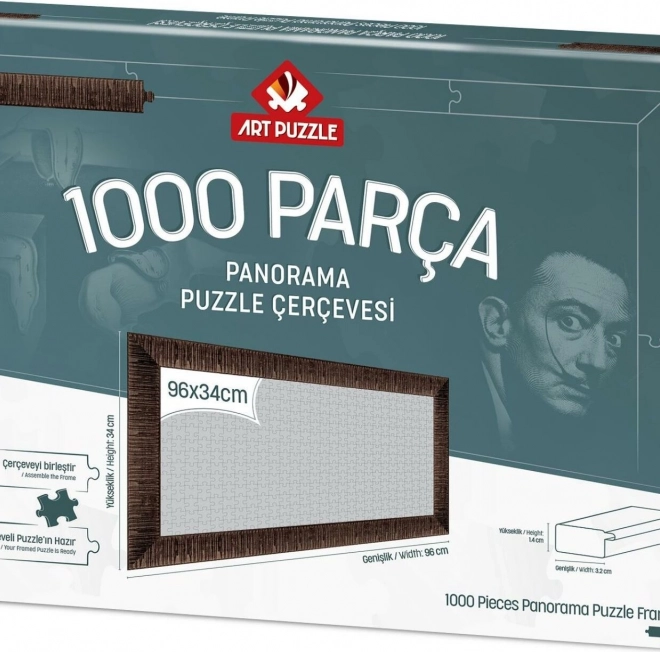 Puzzelrand 96x34 cm bruin