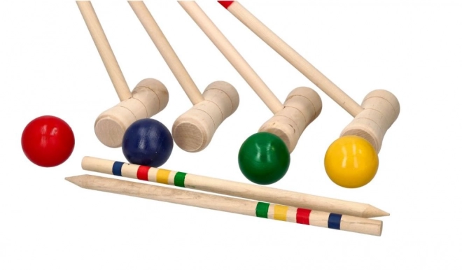 Jeu de croquet en bois 24 pièces - pour enfants et adultes