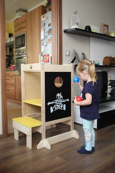 Multifunctionele houten leertoren