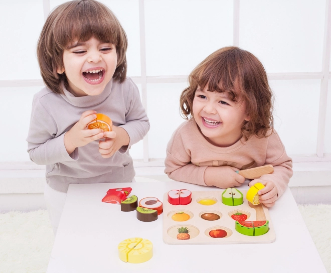 Classic World Wooden Fruit Cutting Montessori Set