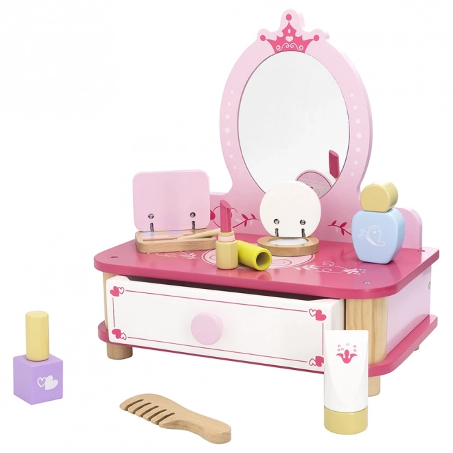 Wooden Vanity Set with Accessories