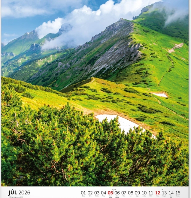 Wandkalender Tatry 2026