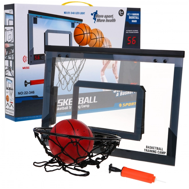 Interactieve basketbalspeelset voor kinderen 6+ met bord en teller